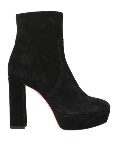 Santoni Woman Ankle Boots Black Size 6 Leather