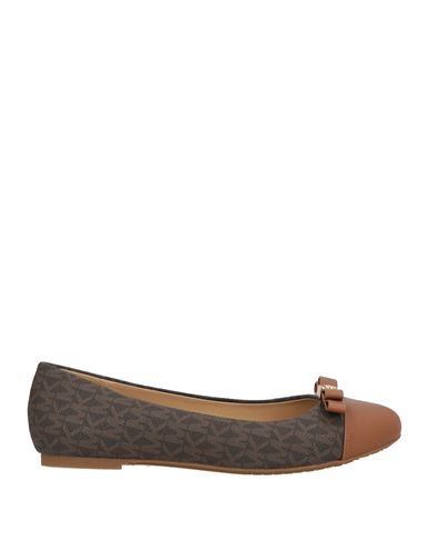 Michael Michael Kors Woman Ballet Flats Dark Brown Size 6 Pvc - Polyvinyl Chloride