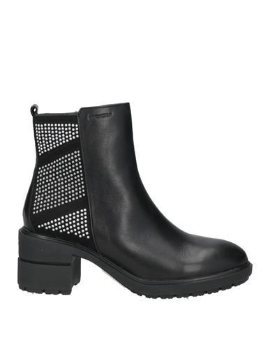 Stonefly Second Skin Woman Ankle Boots Black Size 6 Leather, Textile Fibers In Black
