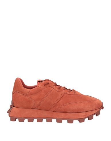 Tod's Woman Sneakers Rust Size 5 Leather In Red