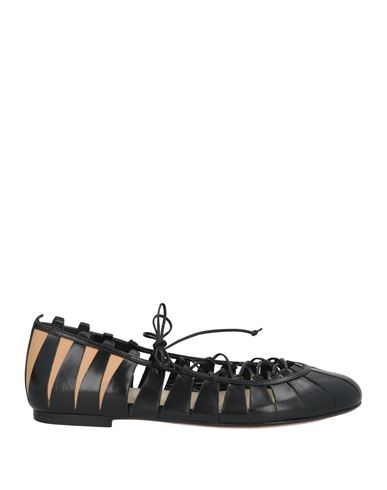 Francesco Russo Woman Ballet Flats Black Size 7 Leather
