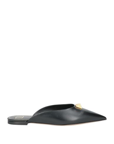Valentino Garavani Woman Mules & Clogs Black Size 7 Leather
