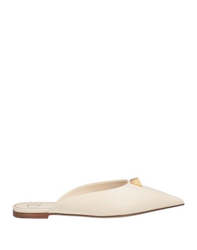 Valentino Garavani Woman Mules & Clogs Ivory Size 7.5 Leather