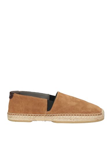 Sergio Rossi Man Espadrilles Camel Size 9 Leather