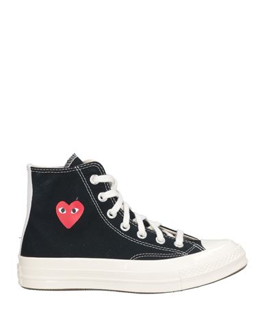 Converse X Comme Des Garçons Play Woman Sneakers Black Size 9.5 Textile Fibers