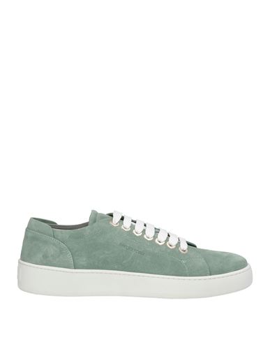 Sergio Rossi Man Sneakers Light Green Size 7 Leather