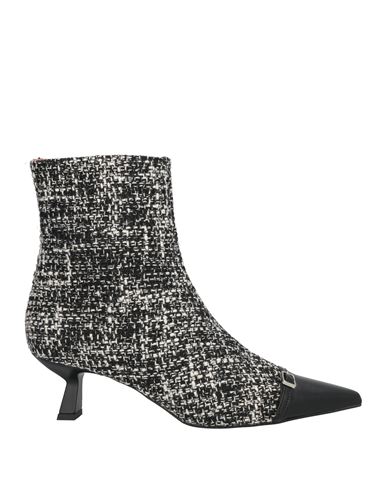 Roberto Festa Woman Ankle Boots Black Size 6 Leather, Textile Fibers