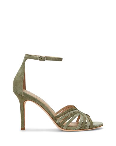Ralph Lauren Lauren  Allie Suede & Leather Multistrap Sandal Woman Sandals Sage Green Size 8 Sheepski