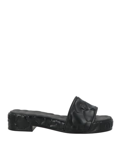 Valentino Black Quilted Nappa Leather Quiltie 67 Slide Sandals In Black