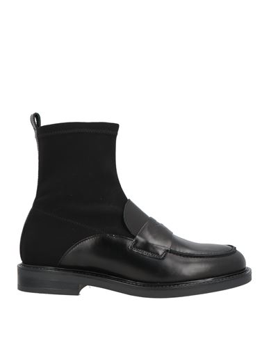 Carmens Woman Ankle Boots Black Size 8 Leather, Textile Fibers