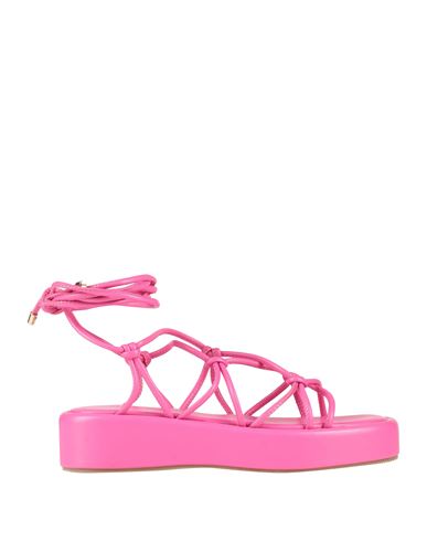 Ovyè Ovyé Woman Sandals Fuchsia Size 8 Textile Fibers
