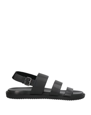 Cerruti 1881 Man Sandals Black Size 9 Cow Leather In Black