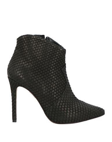 Anna F . Woman Ankle Boots Black Size 8 Leather