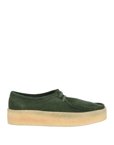 Clarks Originals Woman Lace-up Shoes Green Size 7.5 Leather