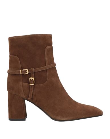 Lella Baldi Woman Ankle Boots Brown Size 5 Leather