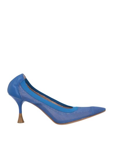 Walter Violet Woman Pumps Azure Size 6 Leather, Textile Fibers