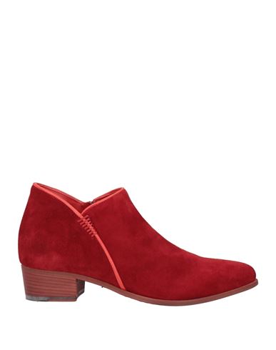 Pantanetti Woman Ankle Boots Red Size 8 Leather