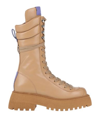 3juin Woman Ankle Boots Camel Size 8 Leather