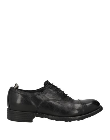 Officine Creative Italia Woman Lace-up Shoes Black Size 7 Leather