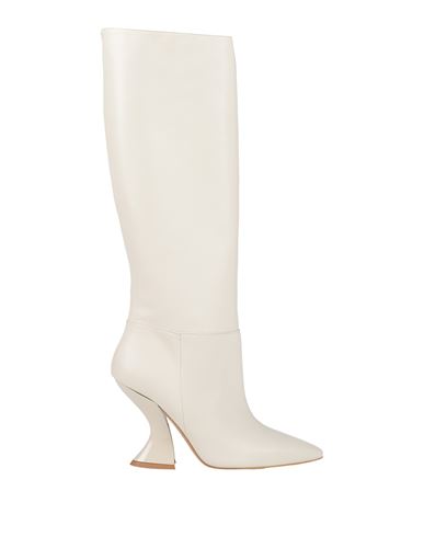Wo Milano Woman Boot White Size 8 Leather