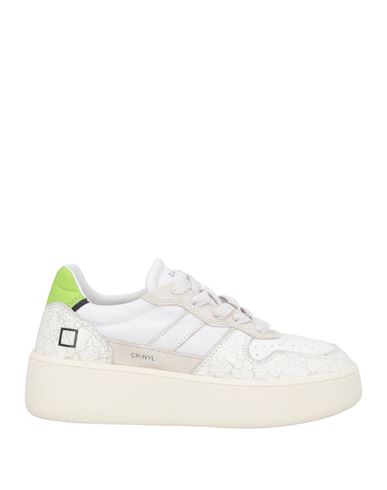 Date D. A.t. E. Woman Sneakers White Size 6.5 Leather, Textile Fibers