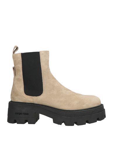 Sergio Rossi Woman Ankle Boots Beige Size 10.5 Leather In Neutral