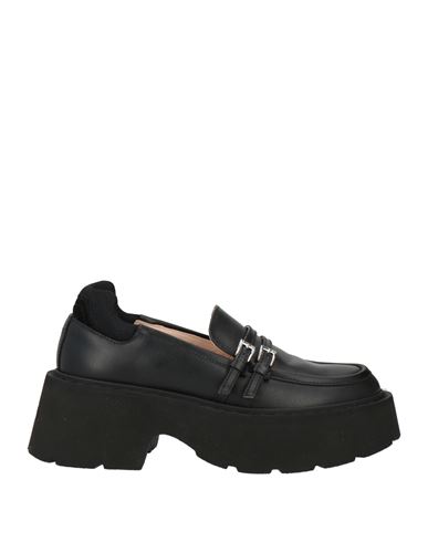N°21 Woman Loafers Black Size 9 Leather