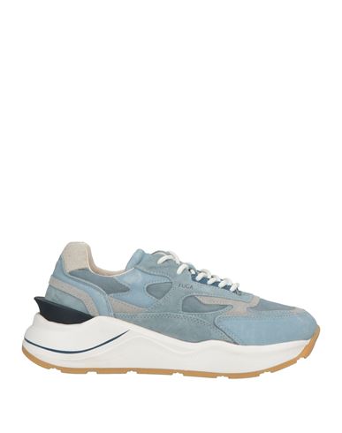 Date D. A.t. E. Woman Sneakers Sky Blue Size 6.5 Leather, Textile Fibers In Blue