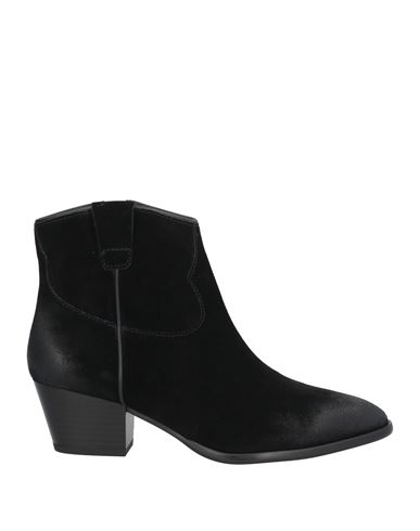 Ash Woman Ankle Boots Black Size 8 Leather In Black