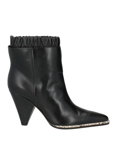 Sergio Rossi Woman Ankle Boots Black Size 6 Leather