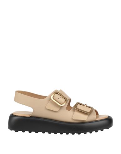Tod's Woman Sandals Beige Size 8 Leather