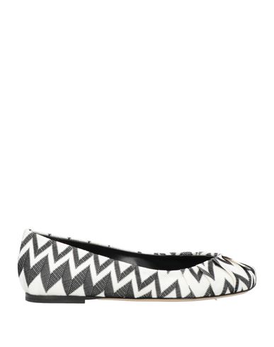 Missoni Woman Ballet Flats White Size 8 Textile Fibers
