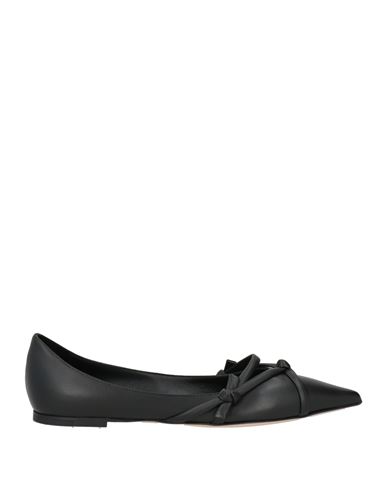 Jimmy Choo Woman Ballet Flats Black Size 6.5 Leather