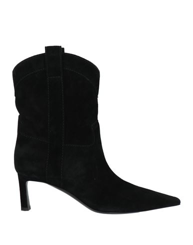 Sergio Rossi Woman Ankle Boots Black Size 7.5 Leather