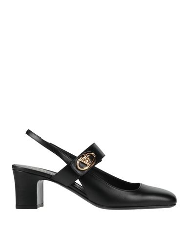 Valentino Garavani Woman Pumps Black Size 8 Leather