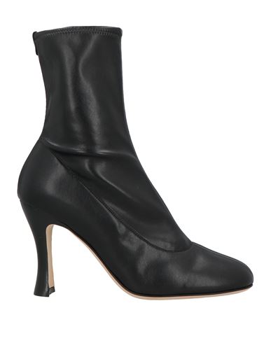 Sergio Rossi Woman Ankle Boots Black Size 8 Textile Fibers