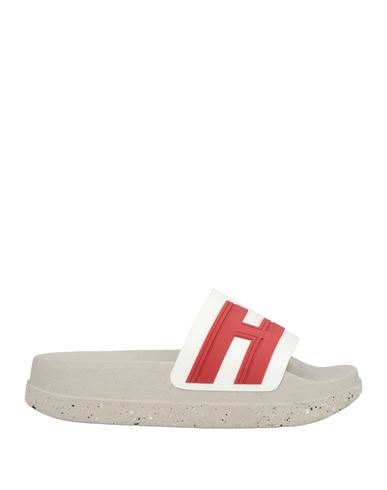 Hogan 3r Woman Sandals White Size 8 Rubber