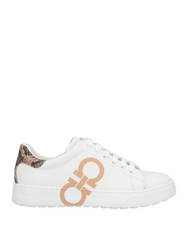 Ferragamo Woman Sneakers White Size 8 Calfskin