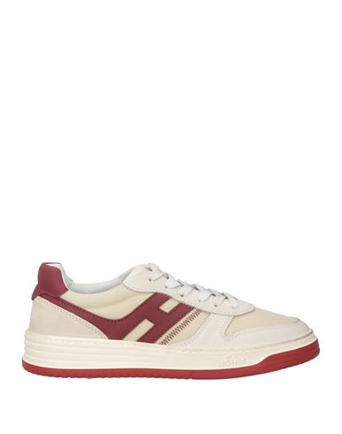 Hogan Man Sneakers Beige Size 9 Leather, Textile Fibers
