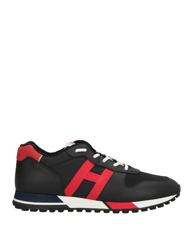 Hogan Man Sneakers Black Size 9 Leather, Textile Fibers
