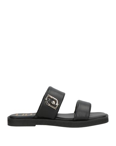 Liu •jo Woman Sandals Black Size 8 Leather