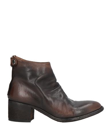 Officine Creative Italia Woman Ankle Boots Dark Brown Size 7.5 Leather