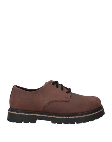 Birkenstock Woman Lace-up Shoes Chocolate Brown Size 7 Leather