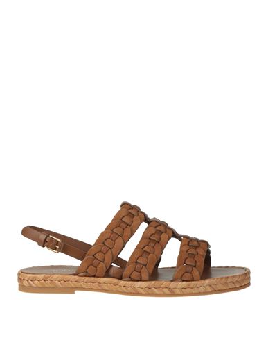 Tod's Woman Espadrilles Camel Size 7 Leather