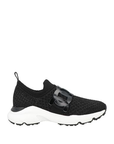 Tod's Woman Sneakers Black Size 8 Leather, Textile Fibers
