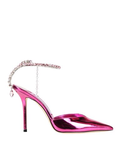 Jimmy Choo Woman Pumps Fuchsia Size 6 Leather In Pink