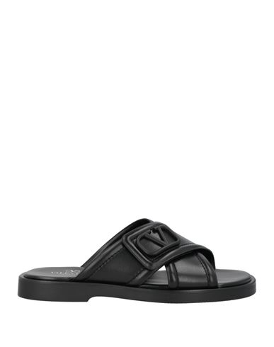 Valentino Garavani Man Sandals Black Size 9 Leather
