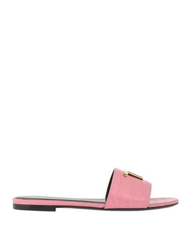 Tom Ford Woman Sandals Pink Size 6 Calfskin, Zamak