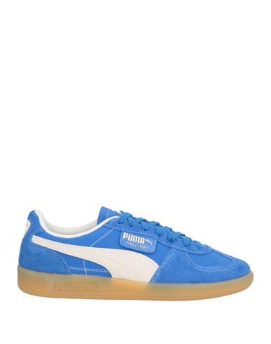 Puma Palermo Vintage Man Sneakers Azure Size 9 Textile Fibers In Blue