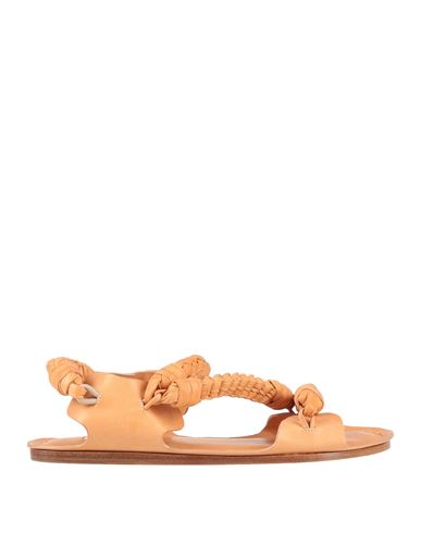 Jil Sander Woman Sandals Tan Size 10 Cowhide In Brown